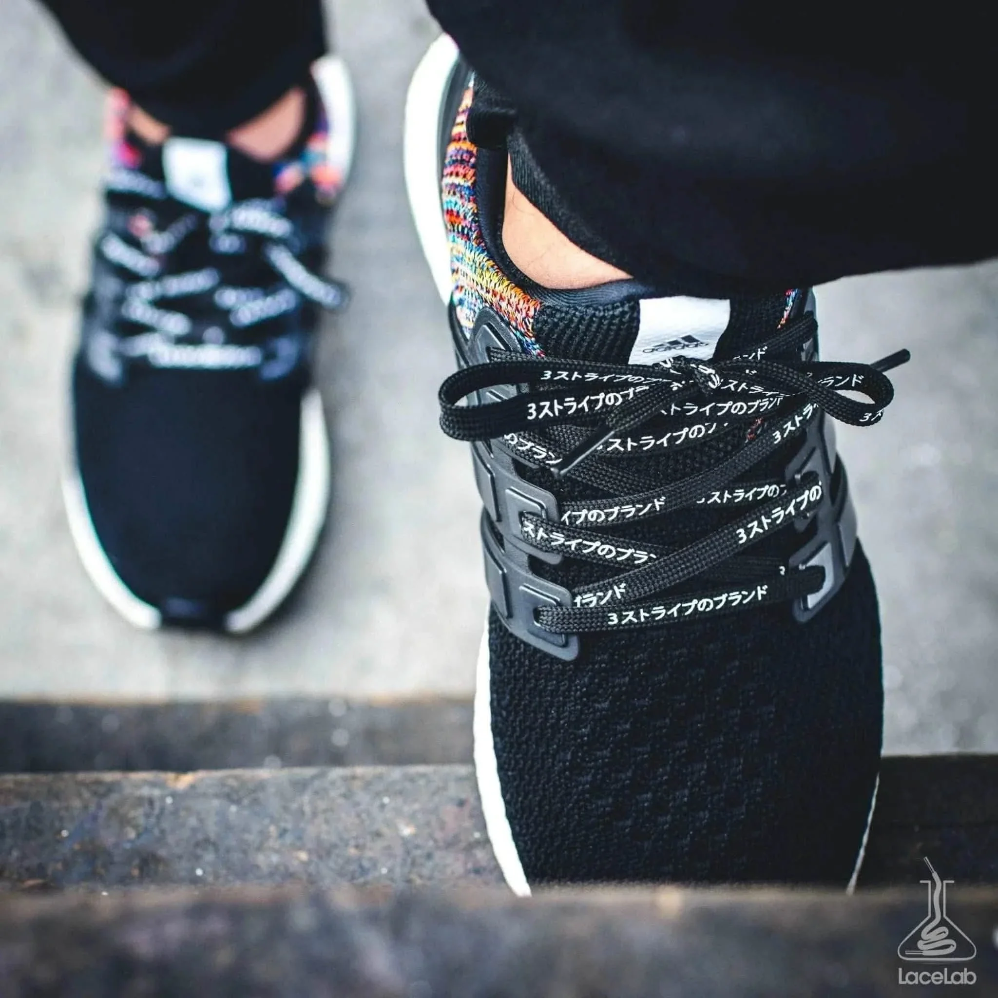 Black Japanese Katakana Shoe Laces - Image 3