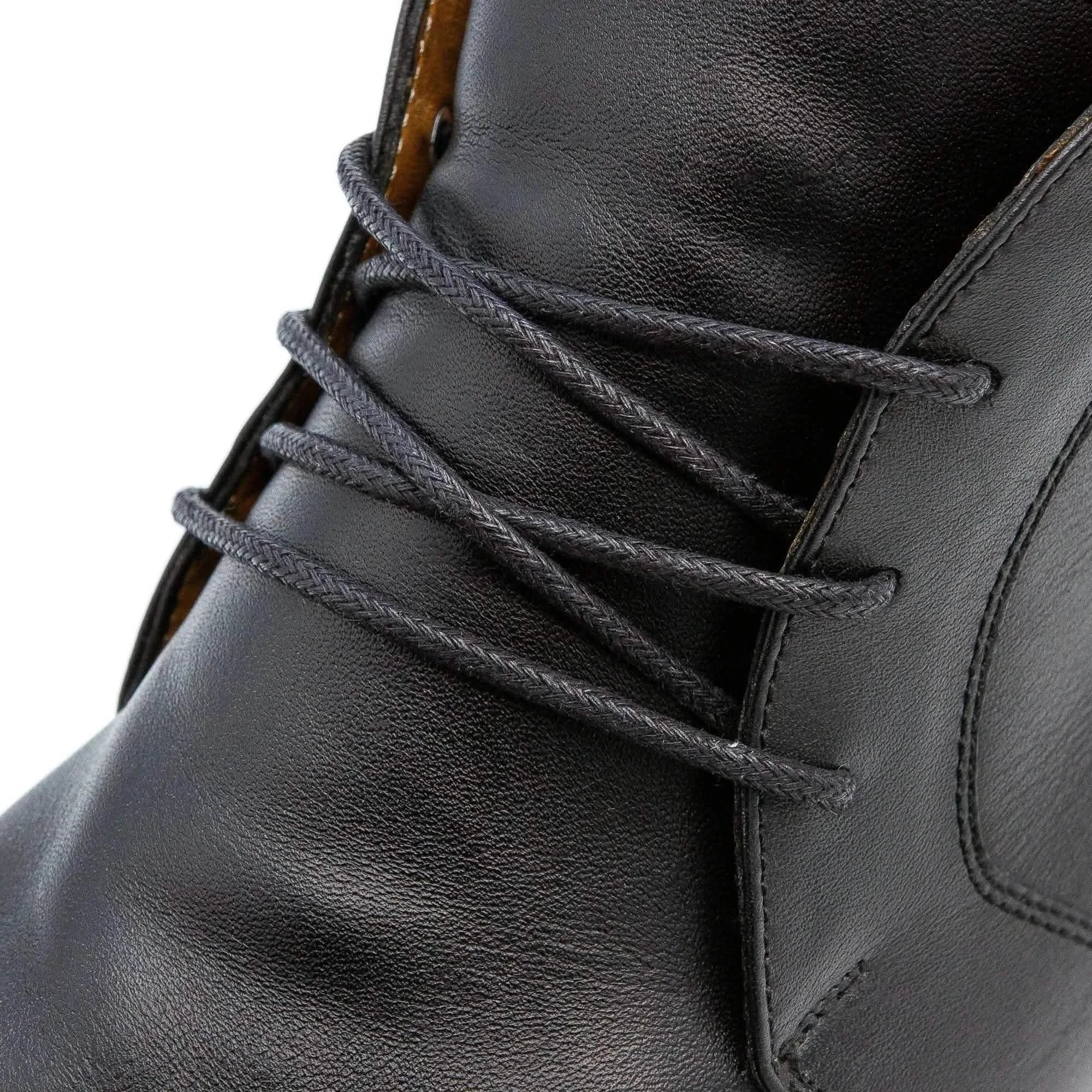 Black Waxed Dress Shoelaces - Image 2