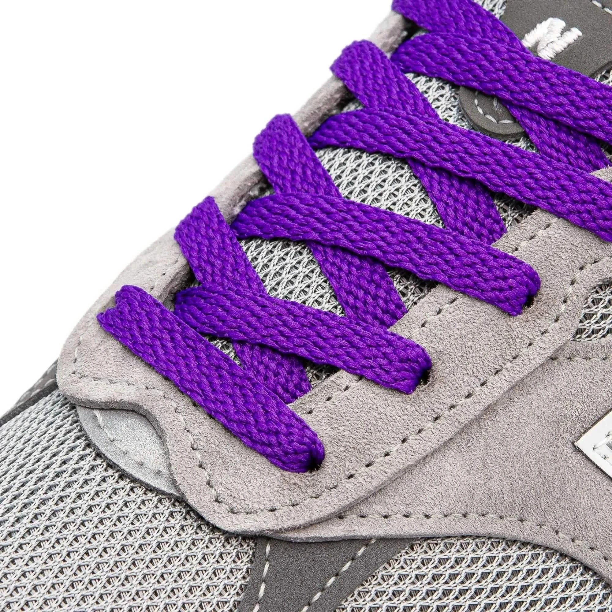 Purple Flat Shoe Laces - Image 2