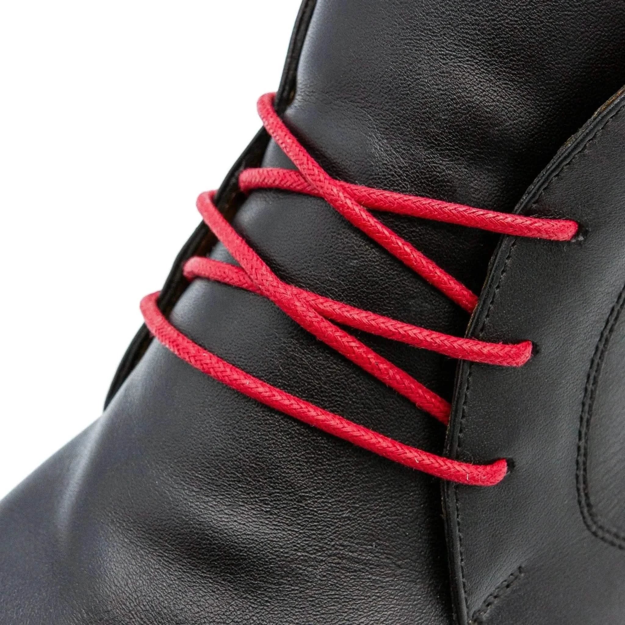 Red Waxed Dress Shoelaces - Image 2
